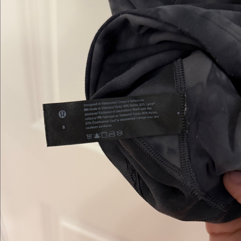 lululemon Align Short Sleeved Black and Gray Shirt - Size 8 - Picture 3 of 7